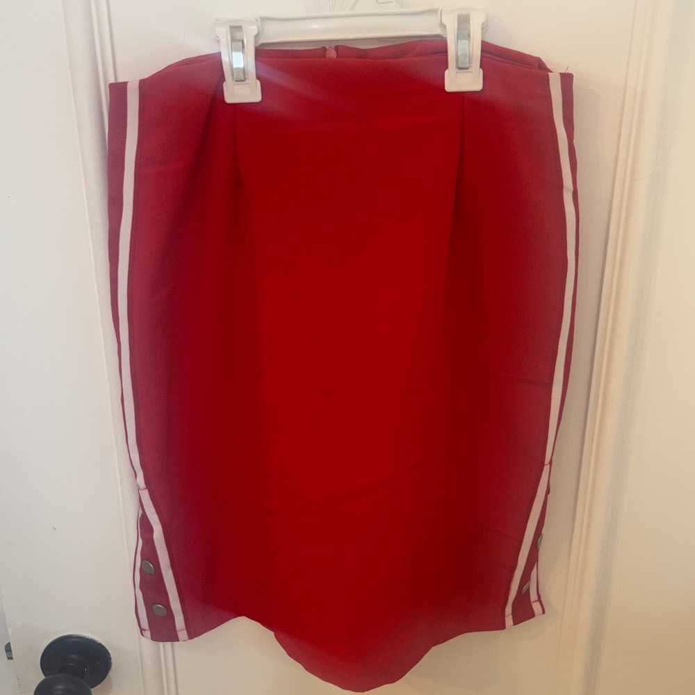 Red and white skirt Size L